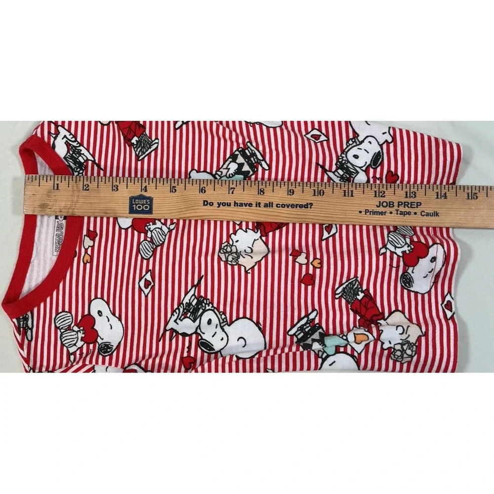 Peanuts Snoopy Woodstock Valentines Pajamas Set 5T Red White